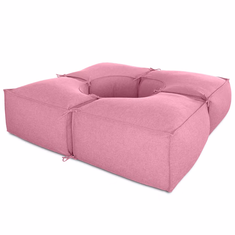 Salottino da esterno 4 moduli Rosa