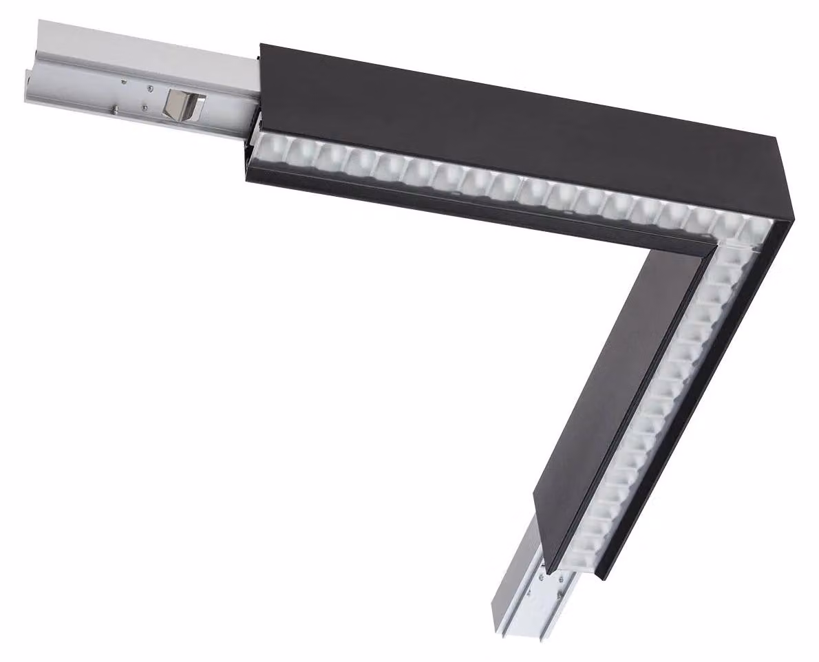 ARELUX XUNO SYSTEM, connettore a 90°, 30W, 220-240V AC, CRI 90, IP20, angolo di emissione 60°, UGR