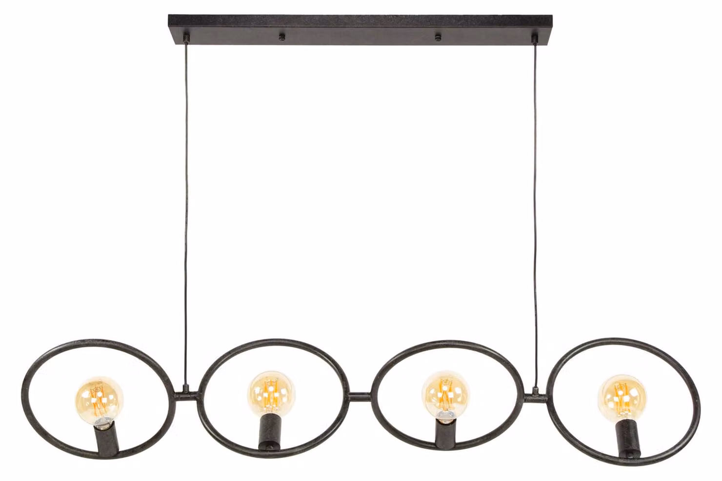 FURNLUX Lampada da soffitto Schleife Nero 130 cm / Colore principale: Nero / Dimensioni: 130 x 150 x 30 cm