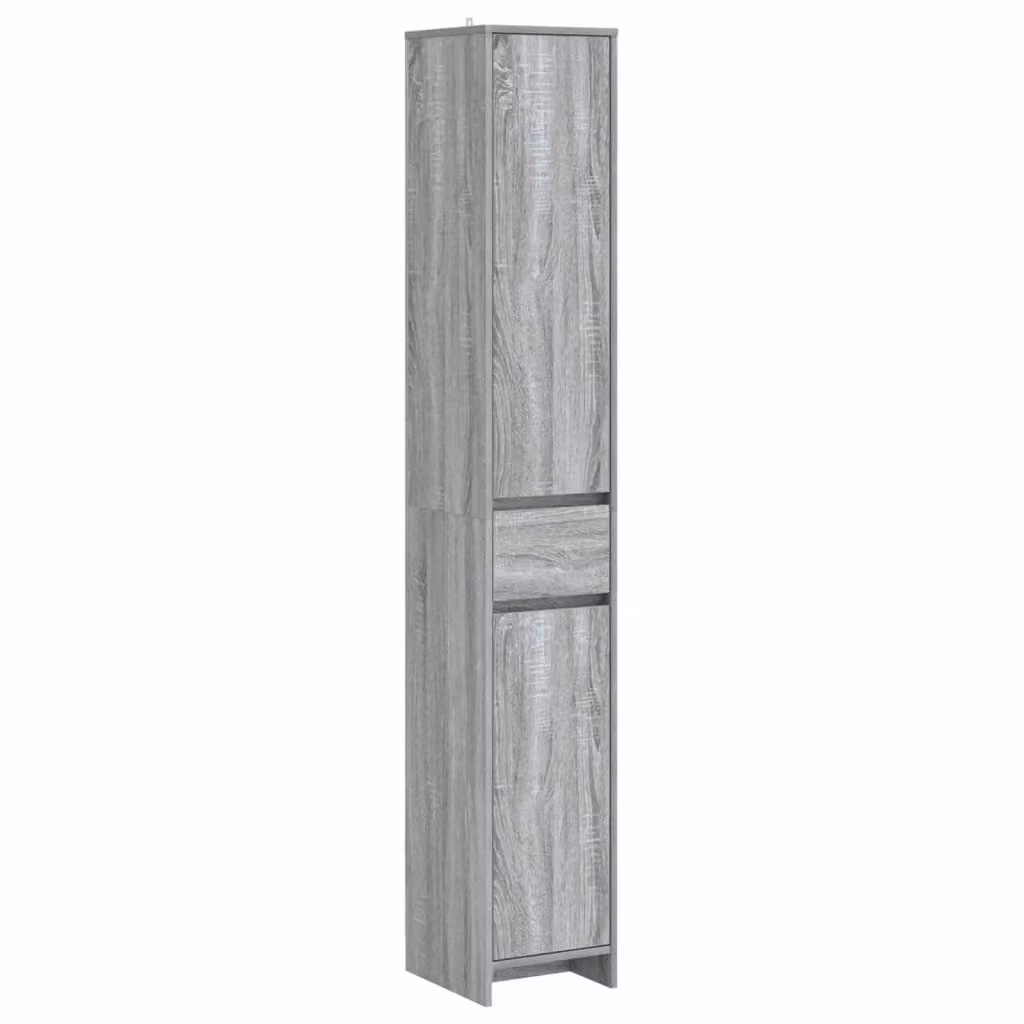 Mobile da bagno moderno vidaXL in legno e MDF grigio opaco L: 30 cm, P: 33 cm, H: 190 cm – 2