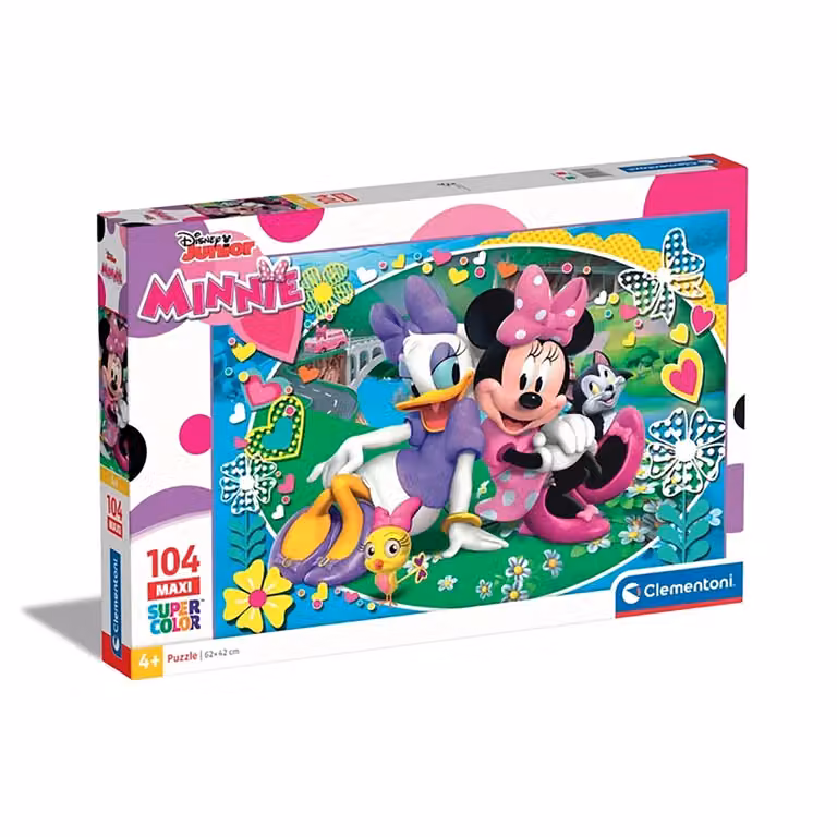 Clementoni Puzzle Disney Minnie e Paperina SuperColor Multicolore da 104 Pezzi