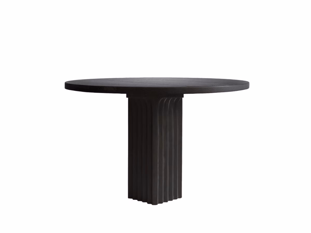 Arc Tavolo da Pranzo Ø120 - Rovere Nero Caffè