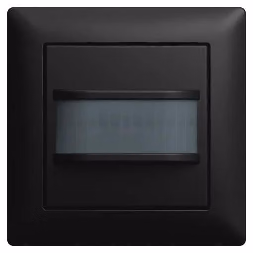 Kit completo di sensore di movimento Busch-Jaeger, modello 64761UJ-915, angolo di rilevamento 180°, 230V, con relè integrato, colore nero opaco, confezione da 1 pezzo.