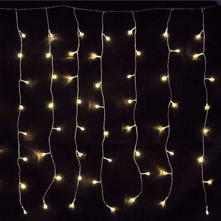160 LED di cortina luminosa per interni ed esterni di colore bianco caldo