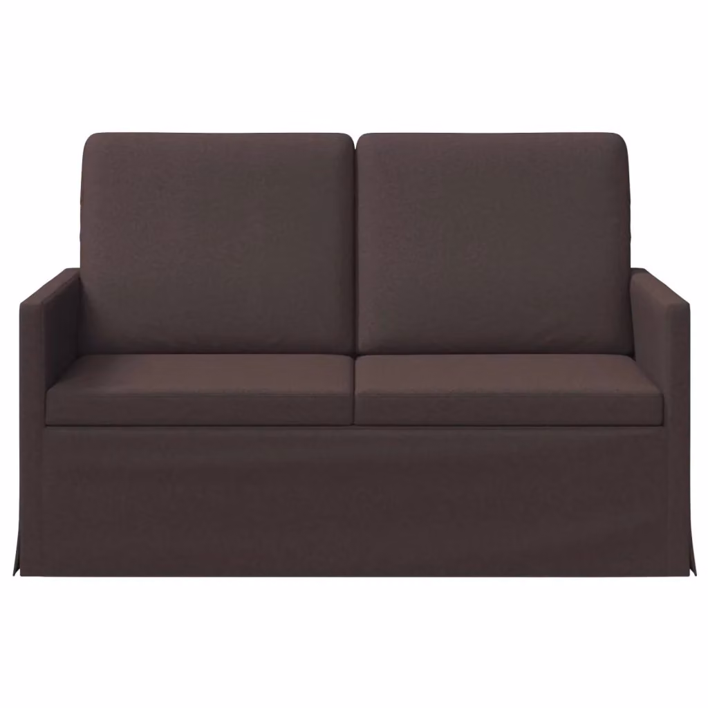 Divano a 2 posti vidaXL in tessuto marrone con struttura in metallo per il tuo soggiorno L/P/H: 130 x 81 x 82 cm – 2