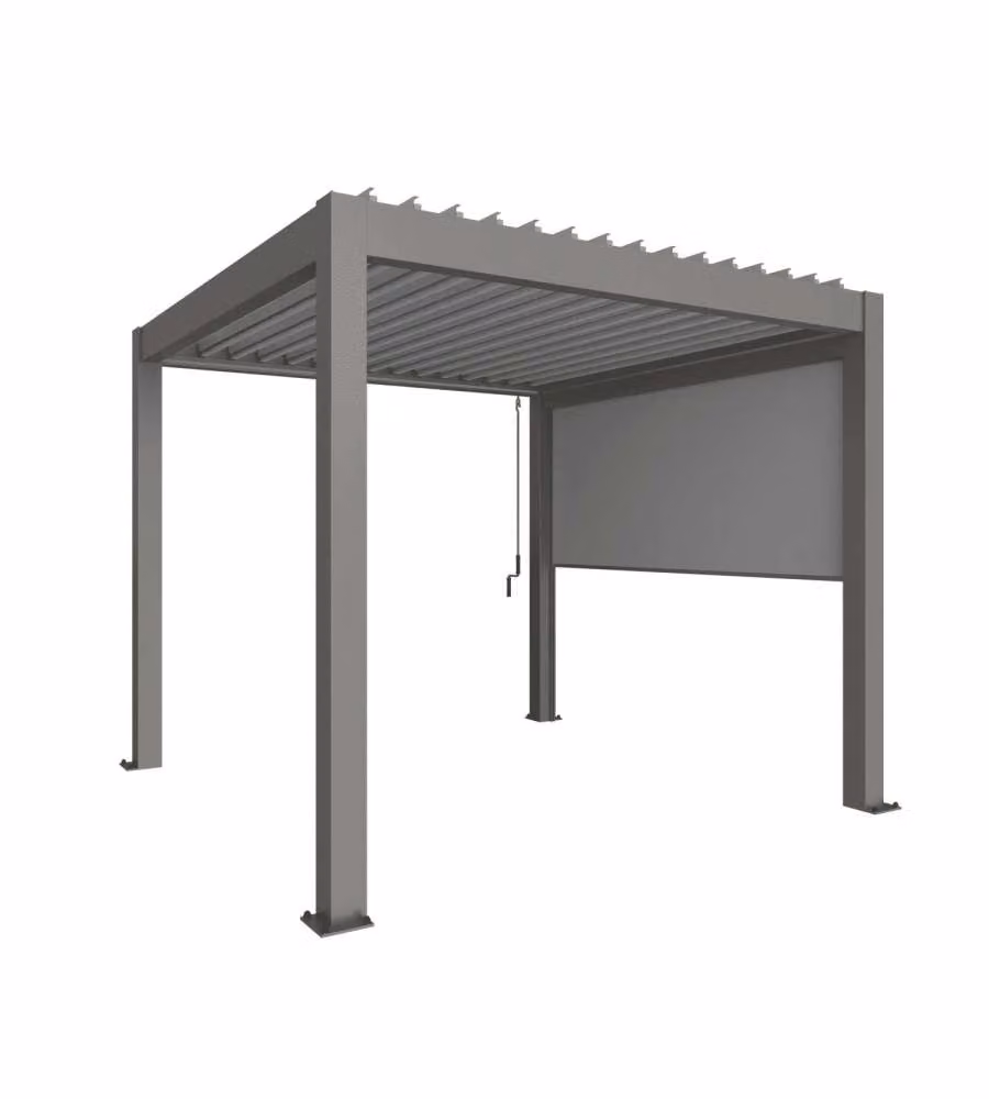 Biohort Tenda Parasole Avvolgibile 3,5 m Grigio Quarzo Metallizzato