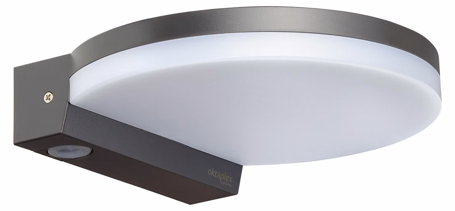 Lampada da parete esterna a LED, grado di protezione IP65, temperatura di colore 3000K, flusso luminoso 1300 lm, potenza 14,6 W, colore antracite
