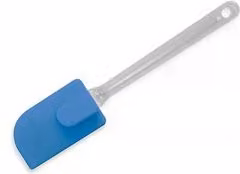 Spatola leccapentola Silikomart in silicone blu, lunghezza 26 cm
