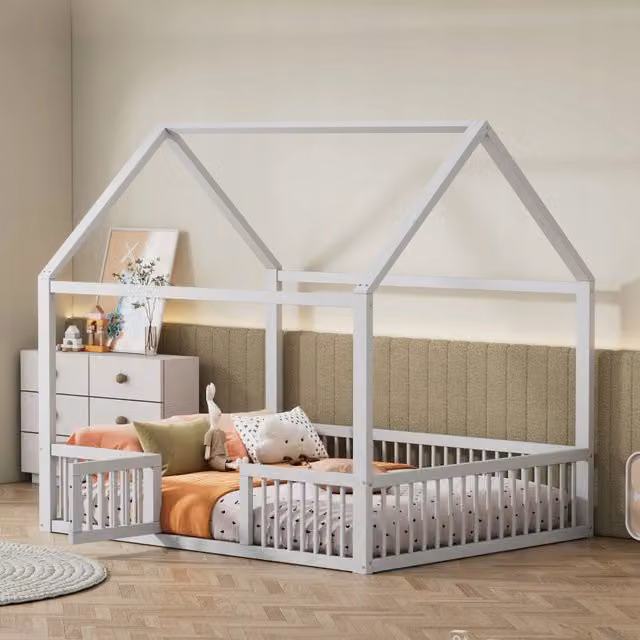Letto in legno massello 140x200 bianco - Xylo