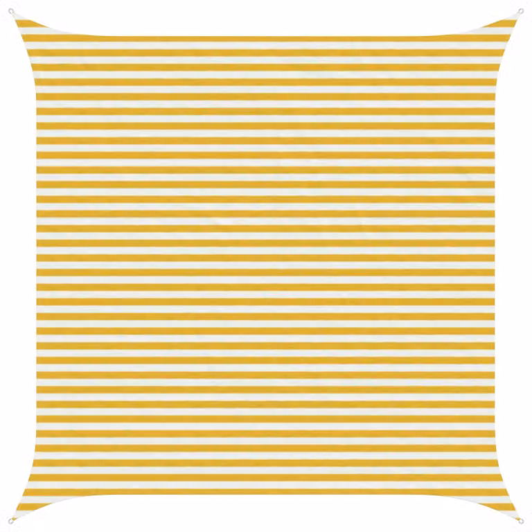 Telo Ombra Giallo e Bianco 4,5 x 4,5 m HDPE