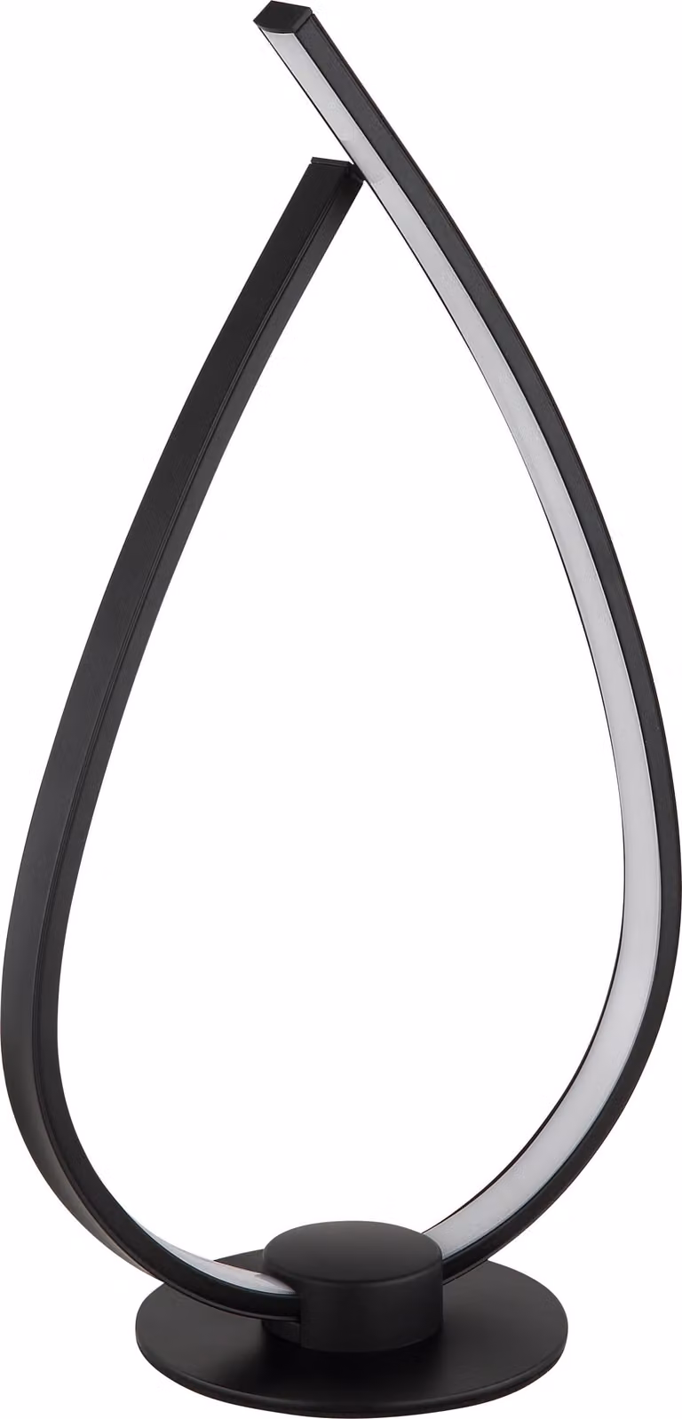 Lampada da tavolo a LED, nero opaco, interruttore a cavo, H 37,5 cm