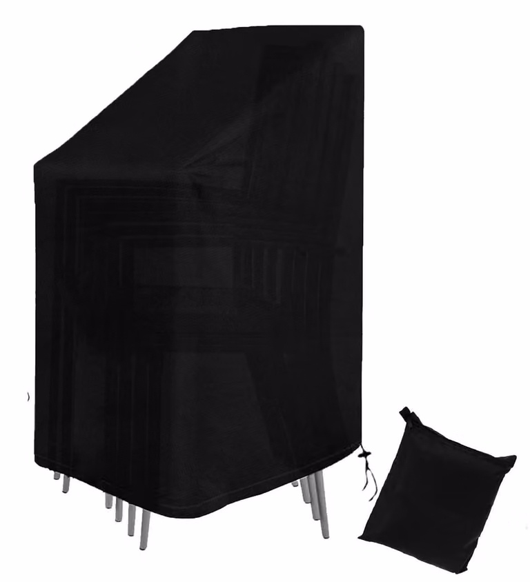 Copertura impermeabile per sedia da giardino, dimensioni 120x75x75 cm, tessuto Oxford 420D, copertura protettiva per sedia impilabile da esterno