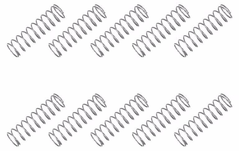 Molla a compressione, dimensioni 7x0,5x25 mm, acciaio inossidabile 304, confezione da 10 pezzi