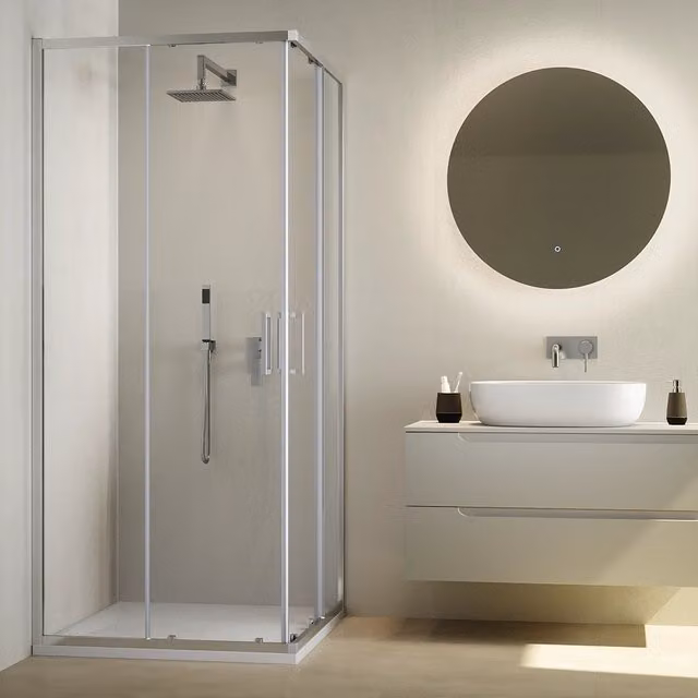 Box doccia 75x75 cm scorrevole vetro 6mm trasparente con trattamento anticalcare h195cm scorrevole | Aruba