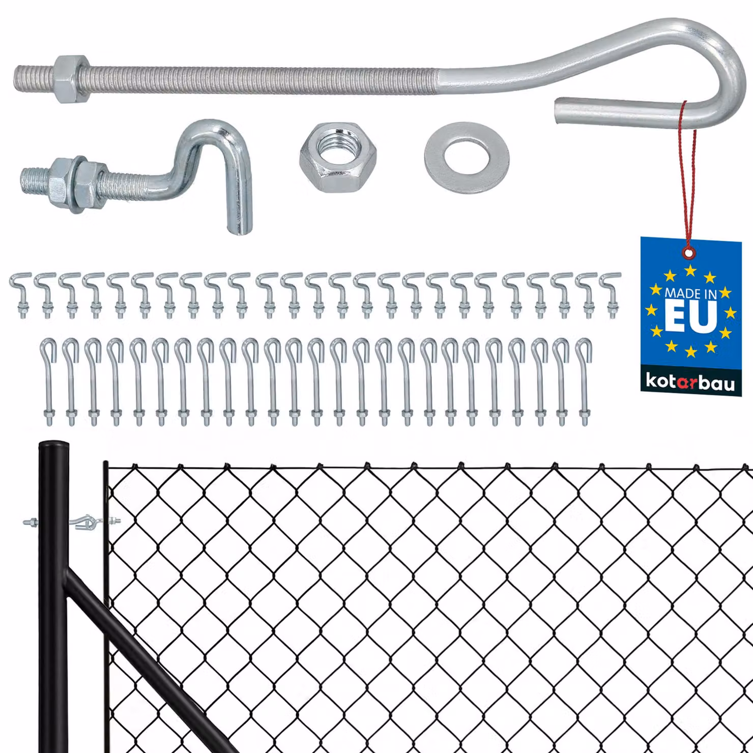 KOTARBAU® 25 Pezzi Tiranti per Filo Acciaio M6 Tenditore Filo Tendicavo per Filo Acciaio Tendifilo Chiuso con Vite di Fissaggio Aperta