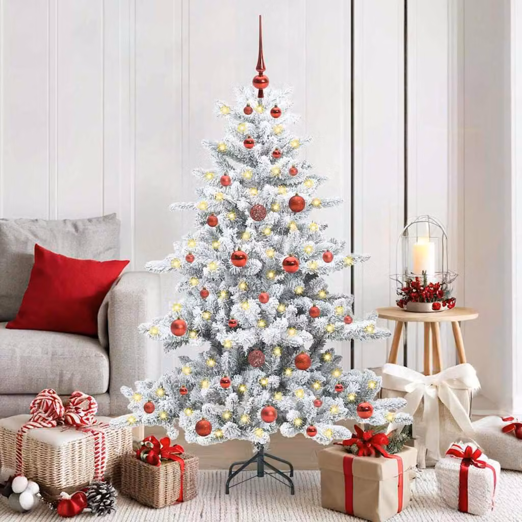 Maison Exclusive - Albero di Natale artificiale pieghevole, bianco, 150 cm, in PVC e acciaio