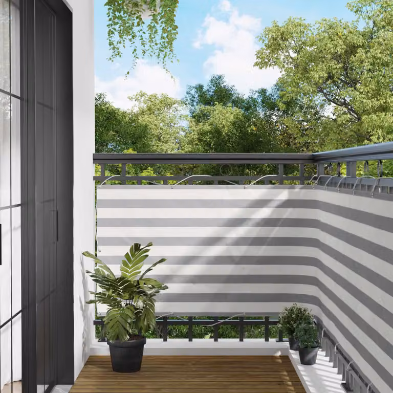 Schermo da balcone rettangolare vidaXL in tessuto Oxford e alluminio, L: 300 cm, H: 90 cm