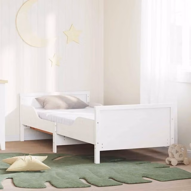 Struttura letto con materasso estensibile-Giroletto Bianco 80 x 200 cm 878231
