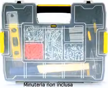 Porta minuteria valigetta organizer Stanley Nero e Giallo L/P/H: 37,5 x 6,7 x 29,2 cm
