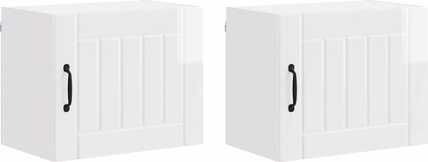 Armadietto a muro LUCCA 2 pcs Bianco Lucido 50 x 31 x 40 cm