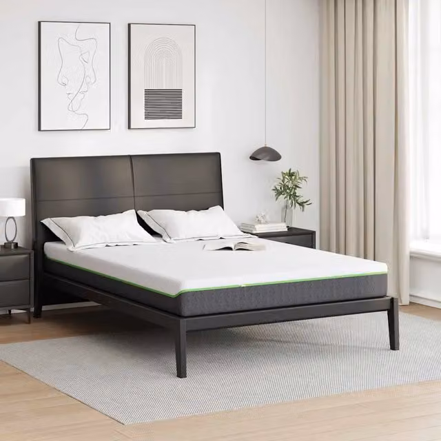 Materasso-Materasso per letto Bianco e Grigio 140 x 200 cm Tessuto Jacquard 923532