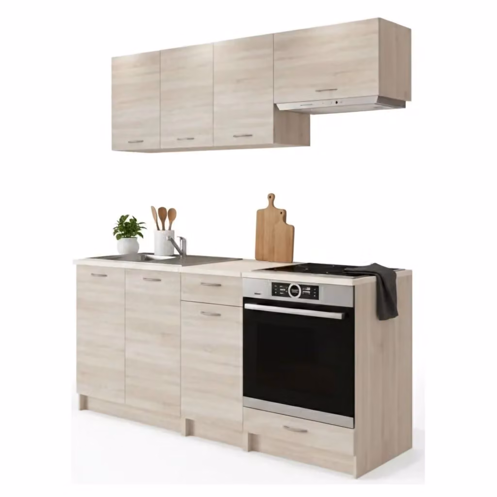 Cucina Modulabile DMORA Teano Marrone Rovere L: 180 cm, P: 60 cm, H: 85 cm – 2