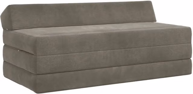 Divano Letto Pieghevole Moderno vidaXL in Tessuto Grigio L: 120 cm, P: 60 cm, H: 49 cm
