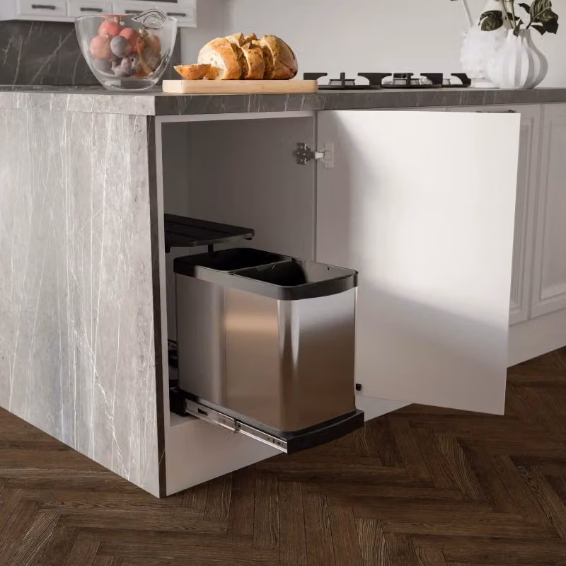 Tavola da stiro Iron 180 EMUCA pieghevole ed estraibile girevole in acciaio e legno colore antracite o argento – 2