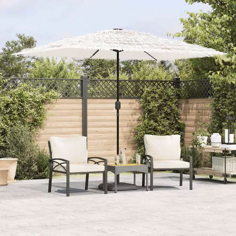 Ombrellone da giardino vidaXL in poliestere e acciaio bianco L: 300 cm, P: 200 cm, H: 250 cm