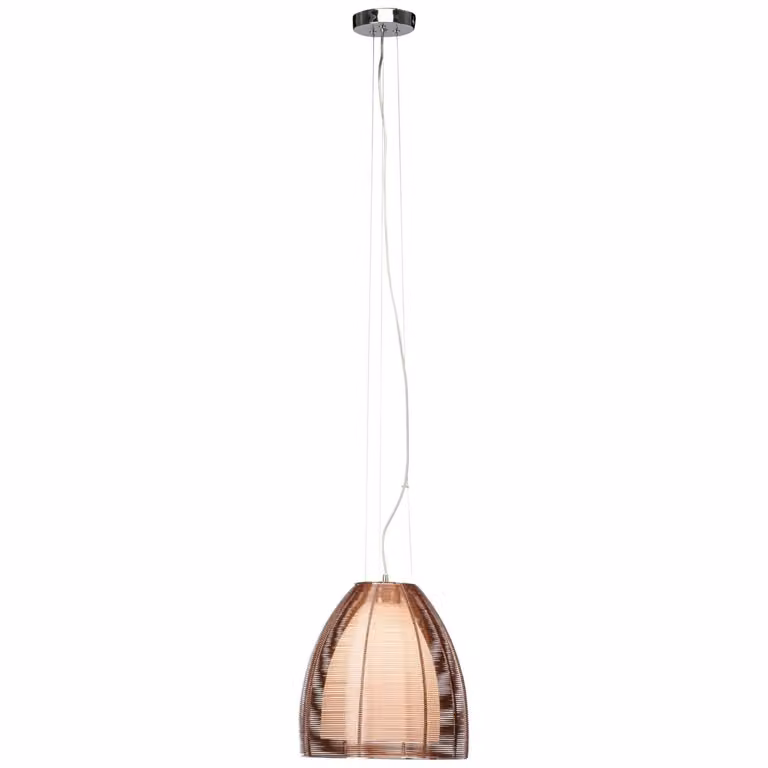 Lampada BRILLIANT Relax Lampada a sospensione 30 cm bronzo/cromo | 1x A60, E27, 60W, lampadine normali a incandescenza | Regolabile in altezza / cavo accorciabile | Adatta per lampadine a LED