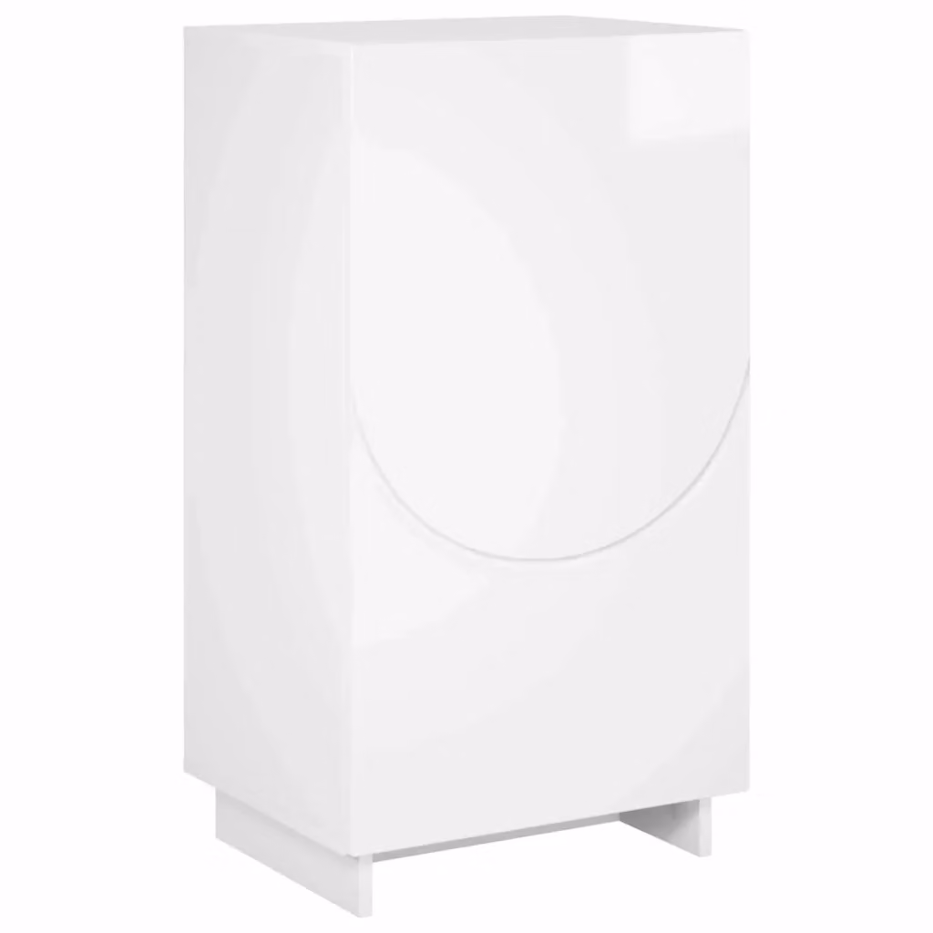 Scarpiera moderna vidaXL in legno bianco lucido L/P/H: 48 x 38 x 87,5 cm – 2