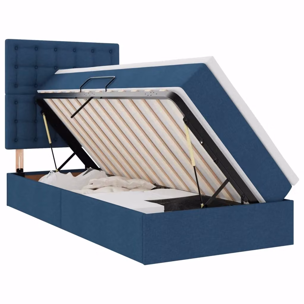 Letto con contenitore e materasso vidaXL Blu L: 100 cm, P: 200 cm, H: 128 cm, 204 cm – 2