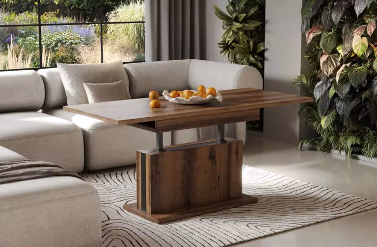 Panca sollevabile Solaria 110(170)x65 rovere monastero