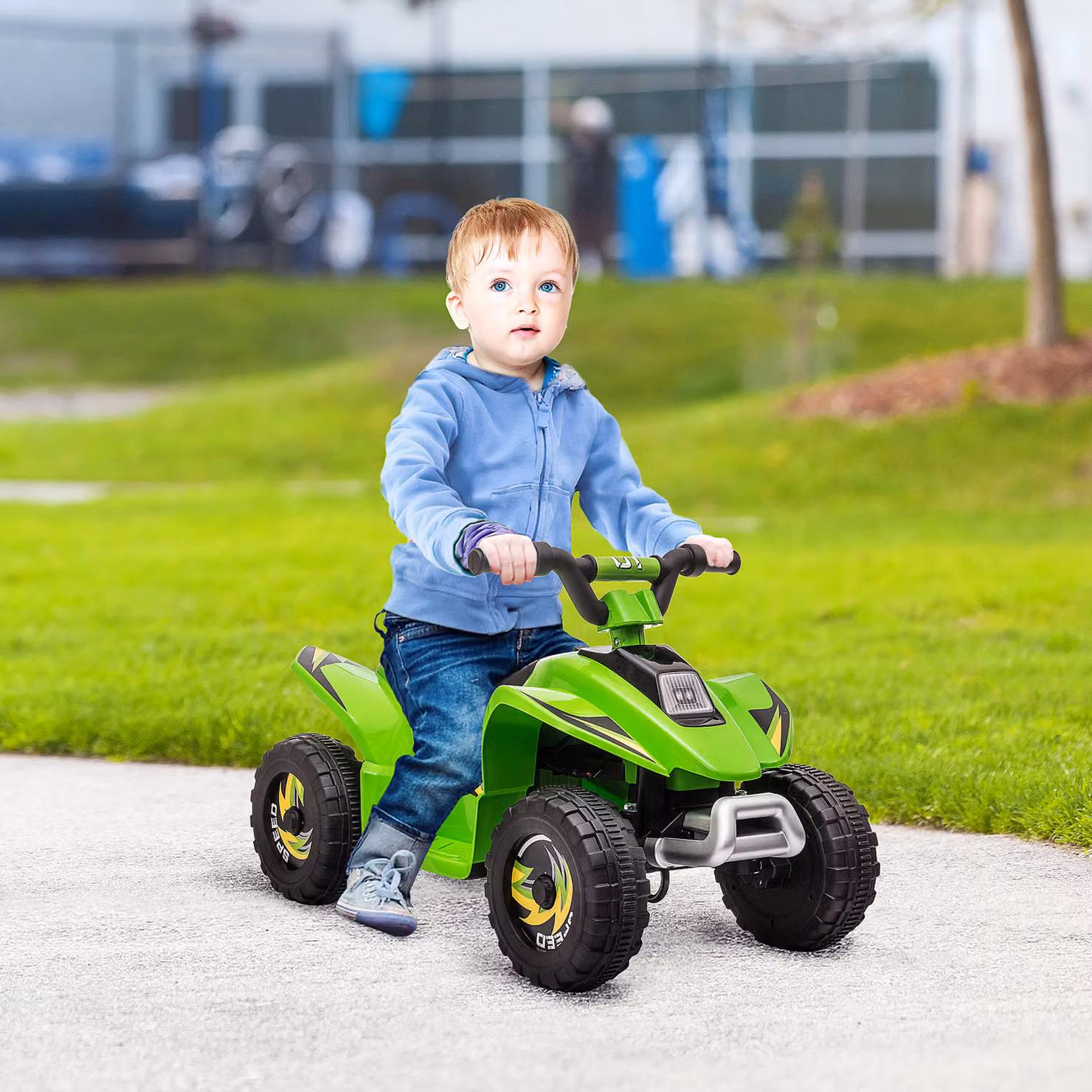Quad Elettrico HOMCOM per Bambini da 3-5 Anni con Batteria Ricaricabile 6V, Verde, L/P/H: 72 x 40 x 45.5 cm – 2