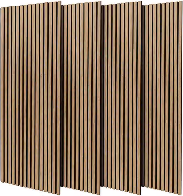 Beethoven - Set di 4 pannelli fonoassorbenti decorativi in legno 150x60 cm, beige