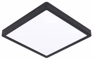 CASAYA, plafoniera a LED, 20W, 2300 lumen, 3000K, acciaio, colore nero, modello 780072