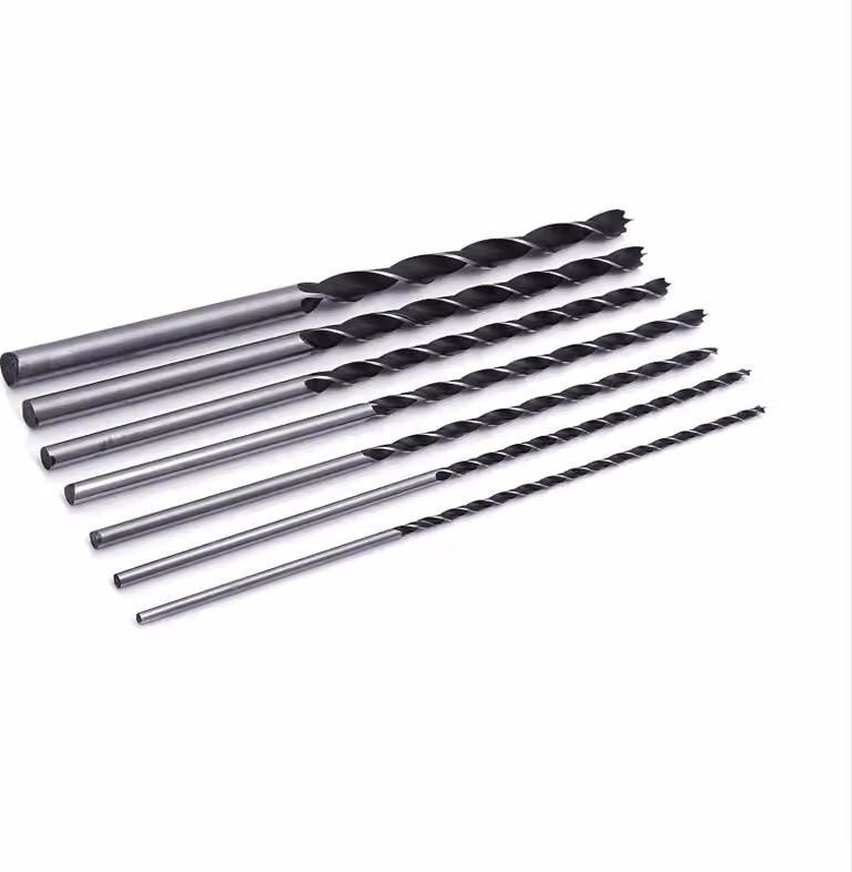Set di 7 punte per legno extra lunghe (4-12 mm, lunghezza 300 mm)