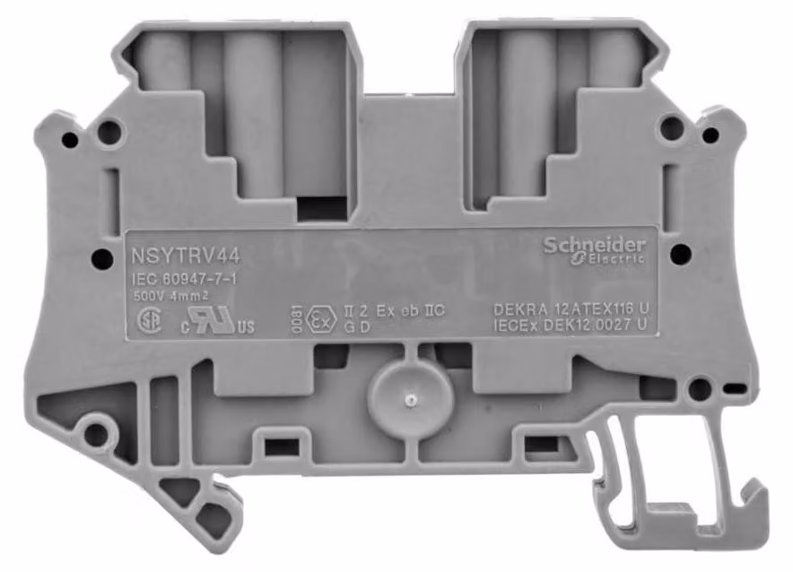 Schneider Electric Linergy morsettiera per passante, 4mm2, 32A, 1 livello, 2x2, vite, grigio NSYTRV44