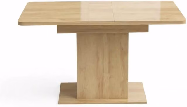 Tavolo da pranzo allungabile Chicfurn in MDF beige con vano contenitore per cucina e sala da pranzo, L/P/H: 120 x 75 x 70 cm