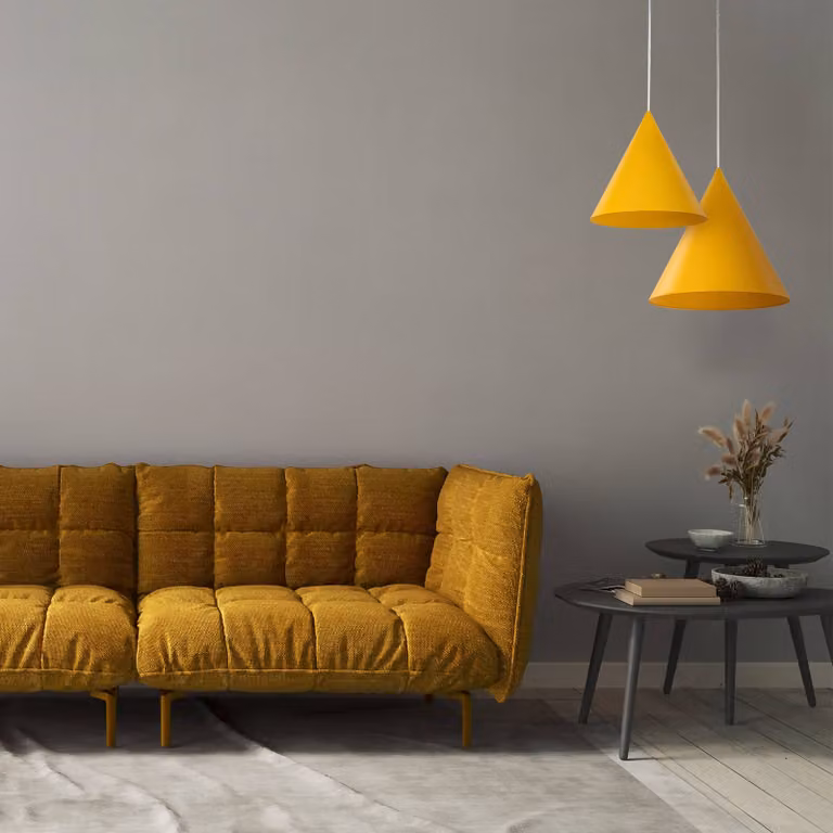 Lampada a sospensione Cono TK Lighting, dimmerabile, Giallo / Arancione, Soggiorno / Sala da pranzo, Metallo, Moderno, Lampada a sospensione