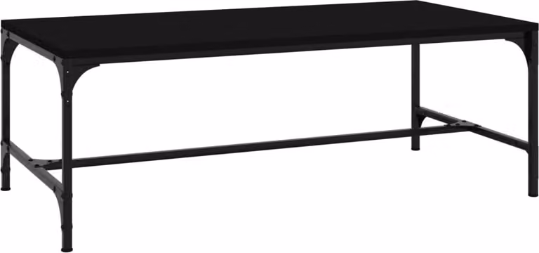 Tavolino da Salotto Nero 100x50x35cm Legno Multistrato