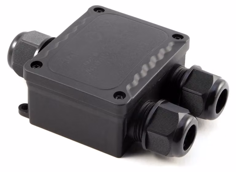 ARELUX, scatola di connessione impermeabile IP68, per cavi da 0,5-1,5 mm², 1 ingresso / 2 uscite