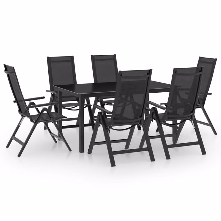 vidaXL Set da pranzo da giardino 5 pezzi in alluminio antracite