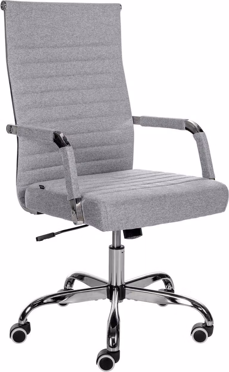 Sedia da ufficio ergonomica - Sedia da ufficio - regolabile in altezza, design confortevole | Colore: Grigio | Materiale: Polvere