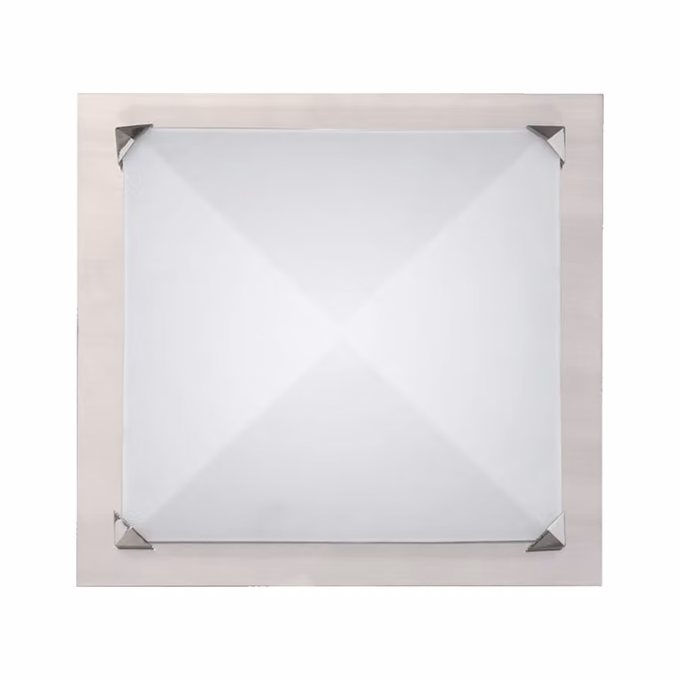 CARERA plafoniera 2xE14/40W, nichel satinato/bianco L: 290, H: 290, dimmerabile
