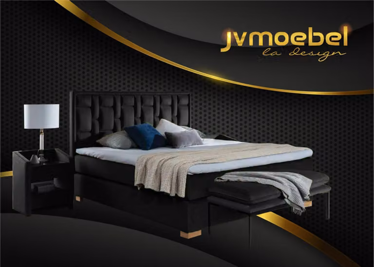 Luxus Boxspring Bett Schwarz Blaue Betten Schlafzimmer Möbel Design Doppel Hotel