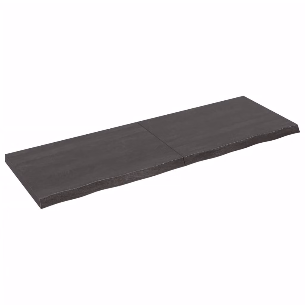 Piano Bagno Marrone Scuro 180x60x(2-6)cm Legno Trattato