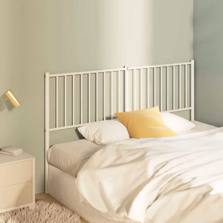 vidaXL Testiera di Ricambio in Metallo Bianco per Letto 160x200 cm
