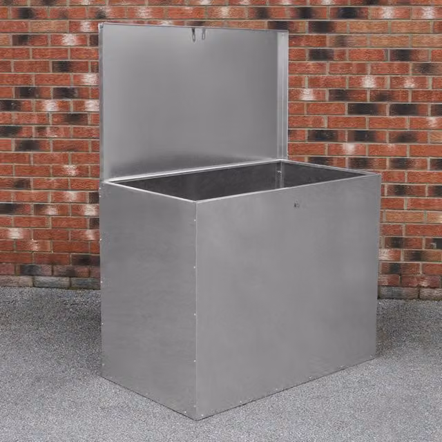 Contenitore Mangime Galvanizzato 64L con Lucchetto Antiroditore