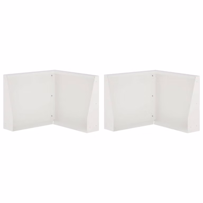 Set di 2 pezzi di aiuole rialzate vidaXL in acciaio bianco per giardino, L/P/H: 50 x 50 x 40 cm